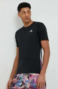 Bežecké tričko adidas Performance Run Icons čierna farba, s potlačou #6982044