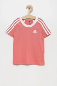 Detské bavlnené tričko adidas Performance HB7923 ružová farba, #9305891