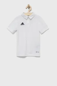 Detské polo tričko adidas Performance HC5059 biela farba, jednofarebný #6218485