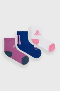 Detské ponožky adidas Performance (3-pak) ružová farba