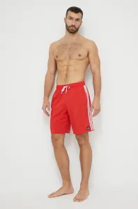 Plavkové šortky adidas Performance červená farba
