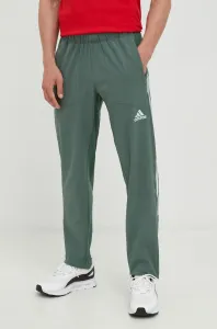 Tréningové nohavice adidas Performance pánske, zelená farba, s potlačou