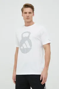 Tréningové tričko adidas Performance biela farba, s potlačou #8256901