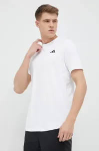 Tréningové tričko adidas Performance Club biela farba, jednofarebné