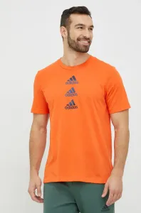 Tréningové tričko adidas Performance Design to Move oranžová farba, s potlačou #7579663