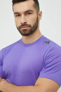 Tréningové tričko adidas Performance Designed for Training fialová farba, jednofarebné #4252241