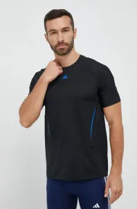 Tréningové tričko adidas Performance HIIT Elevated Training čierna farba, s potlačou