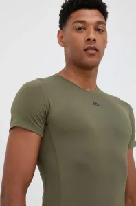 Tréningové tričko adidas Performance Techfit zelená farba, jednofarebné