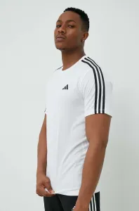 Tréningové tričko adidas Performance Training Essentials biela farba, s nášivkou, IB8151