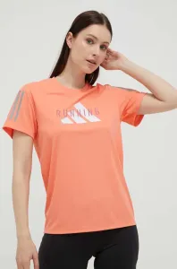 Bežecké tričko adidas Performance oranžová farba