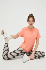 Bežecké tričko adidas Performance Own the Run oranžová farba #8626477