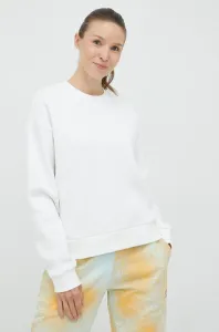 Mikina adidas Performance dámska, biela farba, jednofarebná #6219450