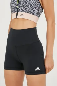 Tréningové šortky adidas Yoga Essentials dámske, čierna farba, jednofarebné, vysoký pás #8497661