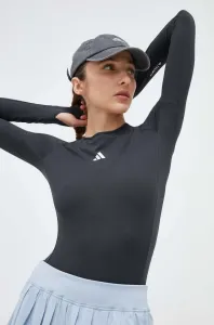 Tréningové tričko s dlhým rukávom adidas Performance Techfit čierna farba