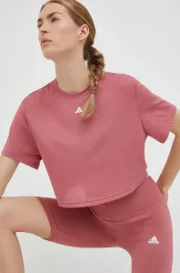 Tričko na jogu adidas Performance Studio ružová farba #7718773