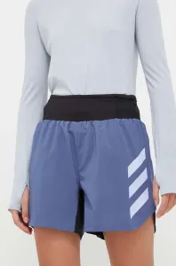 Športové krátke nohavice adidas TERREX Agravic dámske, s potlačou, vysoký pás