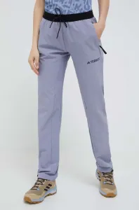 Turistické nohavice adidas TERREX Liteflex fialová farba