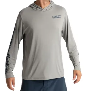 ADVENTER & FISHING UV HOODIE Pánske funkčné hooded UV tričko, sivá, veľkosť #380275