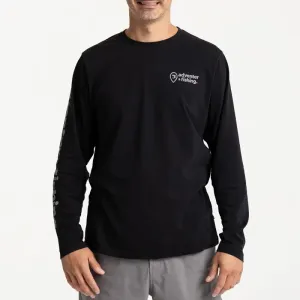 ADVENTER & FISHING COTTON SHIRT Pánske tričko, čierna, veľkosť #380293