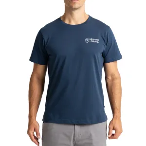 ADVENTER & FISHING COTTON SHIRT Pánske tričko, tmavo modrá, veľkosť #380296