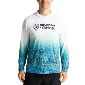 ADVENTER & FISHING UV HOODED Pánske funkčné hooded UV tričko, svetlomodrá, veľkosť #5708083
