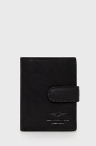 Kožená peňaženka Aeronautica Militare pánsky, čierna farba #8498104