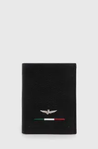 Kožená peňaženka Aeronautica Militare pánsky, čierna farba #8469022