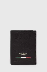 Kožená peňaženka Aeronautica Militare pánsky, hnedá farba #8469023