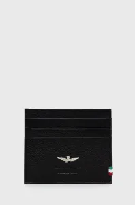 Kožené puzdro na karty Aeronautica Militare pánsky, čierna farba #6362103