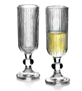 Sada 6 sklenic na šampaňské ELISE STRIPE 185 ml čirá