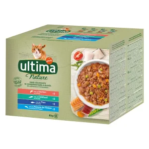 Ultima Cat,  48 x 85 g - 38 + 10 zdarma! - Nature  rybí výber (losos, tuniak, morské ryby, treska)