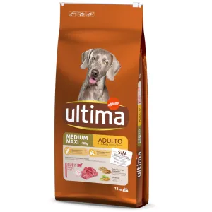 Ultima Medium / Maxi Adult Beef - výhodné balenie: 2 x 12 kg