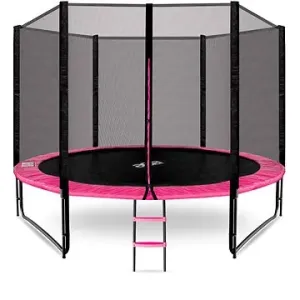 Aga Sport Pro Trampolína 305 cm ružová + ochranná sieť + rebrík