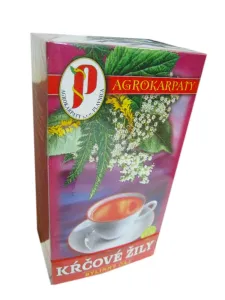 Agrokarpaty kŕčové žily bylinný čaj čistý prírodný produkt vrecúška 20 x 2 g