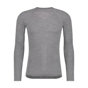 AGU Cyklistické tričko s dlhým rukávom - WINTERDAY MERINO - šedá #4728590