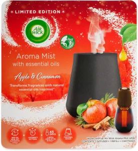 Air Wick Aroma Mist Magic Winter Apple & Cinnamon aróma difuzér s náplňou + batérie White Difuser 20 ml