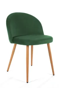 Sametová čalouněná židle Gera zelená