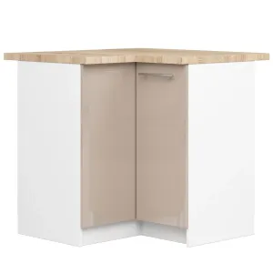 Kuchyňská rohová skříňka Olivie S 90 cm bílá/cappuccino