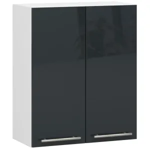 Závěsná kuchyňská skříňka Olivie W 60 cm grafit/bílá
