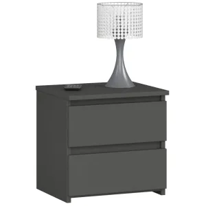 Nočný stolík CL2 s 2 zásuvkami grafitovo šedý