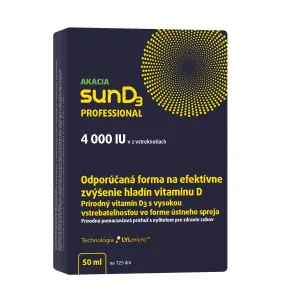 AKACIA sunD3 PROFESSIONAL 4000 IU, ústny sprej, pomarančová príchuť 1x50 ml