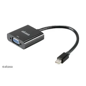 AKASA AK-CBDP07-20BK Mini DisplayPort to VGA Converter, 20cm