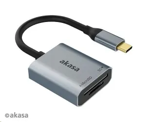 AKASA čítačka kariet AK-CR-10BK (SD, microSD), externá, USB 3.2 Type-C