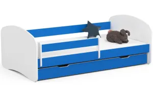 Detská posteľ SMILE 180x90 biela/modrá