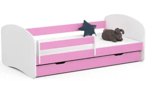 Detská posteľ SMILE 180x90 biela/ružová