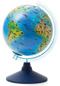 Alaysky Globe 25 cm Zoogeografický glóbus pre deti s LED podsvietením, popisky v angličtine