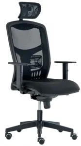 ALBA Kancelárska stolička YORK sieť s 3D PDH a podrúčkami, BLACK 27