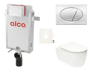 Cenovo zvýhodnený závesný WC set Alca na zamurovanie + WC Glacera Alfa SIKOAA2