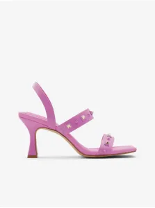Tmavoružové dámske sandále na podpätku ALDO Louella #656162