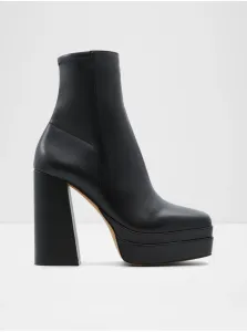 Členkové topánky Aldo Mabel dámske, čierna farba, na podpätku, #5942564